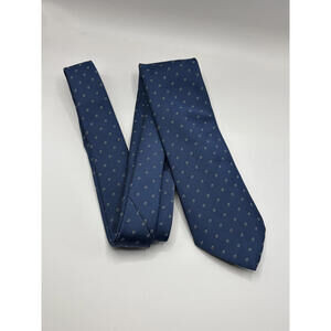 Givenchy Men's Vintage Silk Tie in Navy with Geometric Design